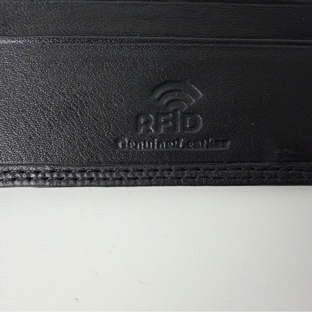 Porsche Design Black Leather Bifold Wallet RFID Blocking Crest Logo Men’s - Picture 6 of 12